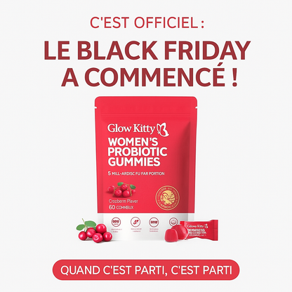 Glow Kitty™ Gummies Probiotiques à la Canneberge