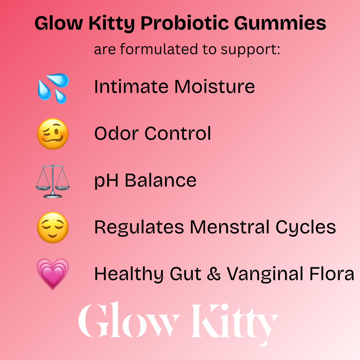 Gommes probiotiques à la canneberge Glow Kitty™
