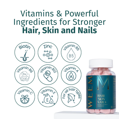 Gomitas para el cabello, la piel y las uñas